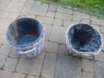 2 rieten manden, zie omschrijving, Huis en Inrichting, Woonaccessoires | Schalen en Manden, Schaal, Verzenden, Rond, Zo goed als nieuw