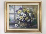 Bloemenschilderij van de schilder Theo van de Poel, Antiek en Kunst, Ophalen