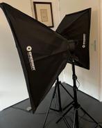 Bresser Continu Licht Softbox Fotostudio x 2, incl. statief, Ophalen, Gebruikt, Lamp of Flitsset