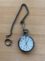 Zenith Pocket Watch Niello, Zakhorloge, 1930 tot 1960, Met ketting, Zilver