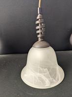 Sfeervolle Zweedse hanglamp, gemêleerd glas, Huis en Inrichting, Lampen | Hanglampen, Glas, Gebruikt, Ophalen of Verzenden