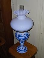 Delfts Blauwe Lamp met Glazen Kap, Gebruikt, Ophalen of Verzenden, 150 tot 200 cm, Glas