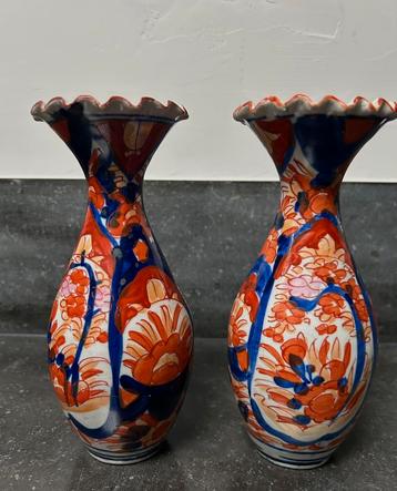 Set kraag vaasjes kartelvaasjes imari beschikbaar voor biedingen