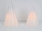 set van 2 vintage ilu di vetro teepee lamp melk glas 1980, N, Ophalen of Verzenden, Minder dan 50 cm, N