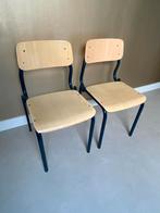 Set van 2 vintage schoolstoelen, Ophalen, Twee, Bruin, Zo goed als nieuw