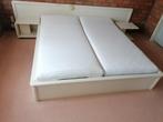 Swiss flex bed met linnenkast, Ophalen, Wit, Tweepersoons, 200 cm