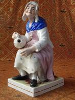 Oude vrouw mooi antiek beeld uit Engeland 31 cm. uit 1880., Ophalen of Verzenden