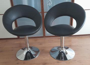 Draaistoelen 2x Draaistoel samen of per stuk stoelen zwart beschikbaar voor biedingen