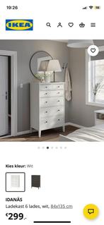 Idanäs Ladekast 6 Laden Wit Ikea, Huis en Inrichting, Kasten | Ladekasten, Ophalen, 5 laden of meer, 100 tot 150 cm, Zo goed als nieuw