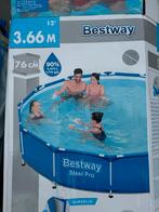 Bestway Steel Pro - Ø 366 x 76 cm zwembad inc toebehoren, Tuin en Terras, Ophalen, Minder dan 80 cm, Rond, 300 cm of meer