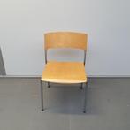 Set 3x Ahrend houten stoel - beuken kleur stoelen, Huis en Inrichting, Stoelen, Grijs, Drie, Gebruikt, Hout