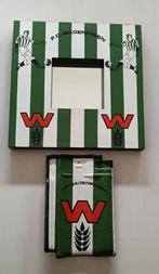 Fc Wageningen. Handgeschilderde Spiegel en Dakpan FCW, Verzamelen, Sportartikelen en Voetbal, Ophalen, Zo goed als nieuw, Overige binnenlandse clubs