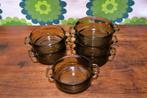 Retro Jaren 70 Arcoroc France Rookglas Soepkommen, Ophalen of Verzenden, Kom(men), Overige stijlen, Glas