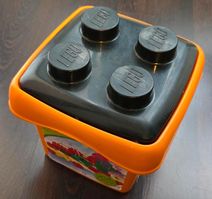Vintage Lego Opbergdoos / Stenenbox Oranje - LEEG!, Kinderen en Baby's, Speelgoed | Duplo en Lego, Gebruikt, Lego, Losse stenen