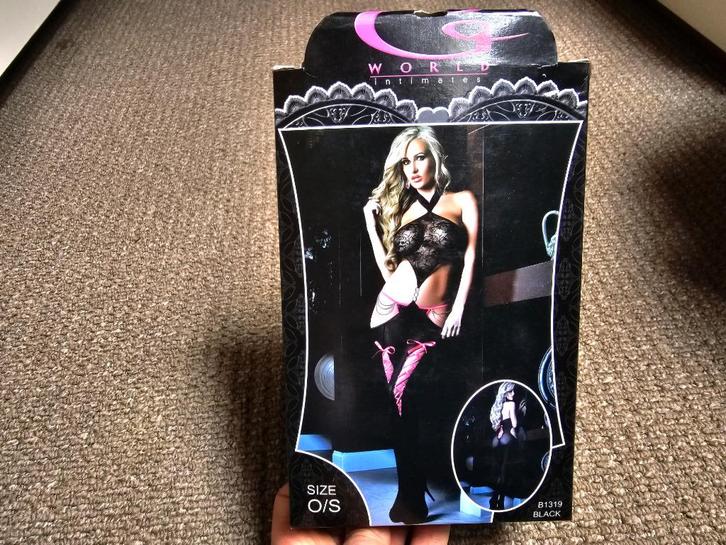 Sexy bodystocking, Kleding | Dames, Ondergoed en Lingerie, Setje, Zwart, Ophalen of Verzenden
