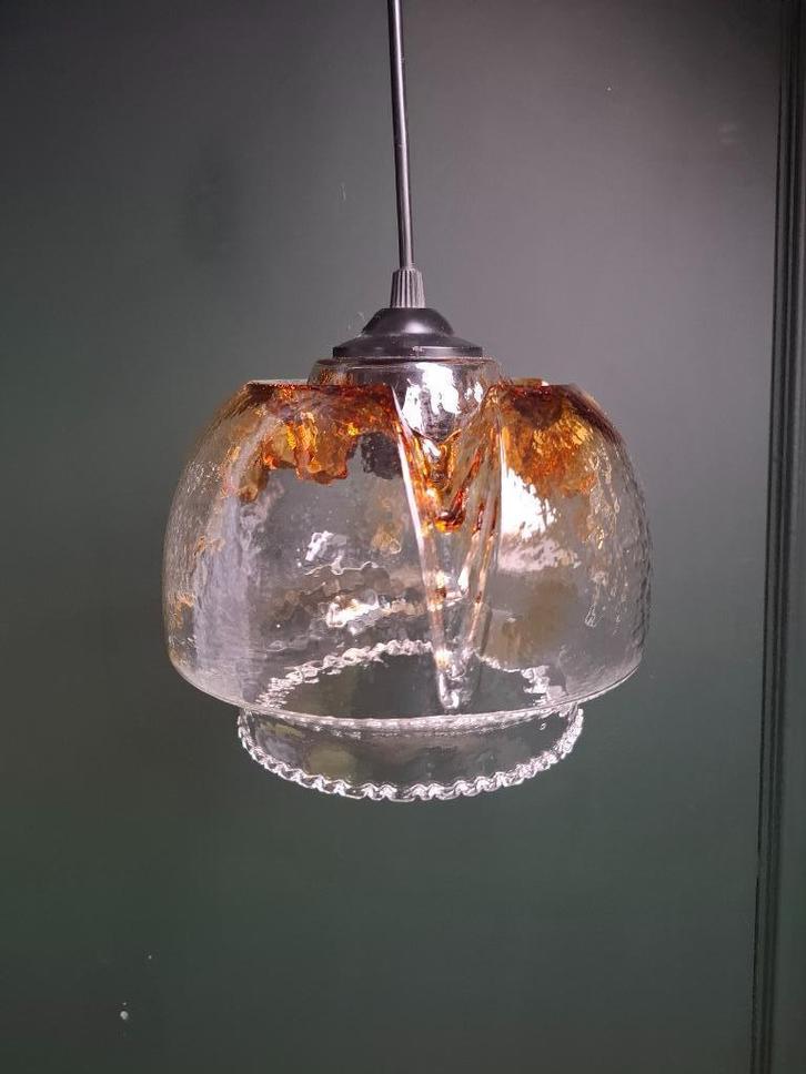 Vintage hanglamp Mazzega Murano glas Italië, Huis en Inrichting, Lampen | Hanglampen, Zo goed als nieuw, Minder dan 50 cm, Glas