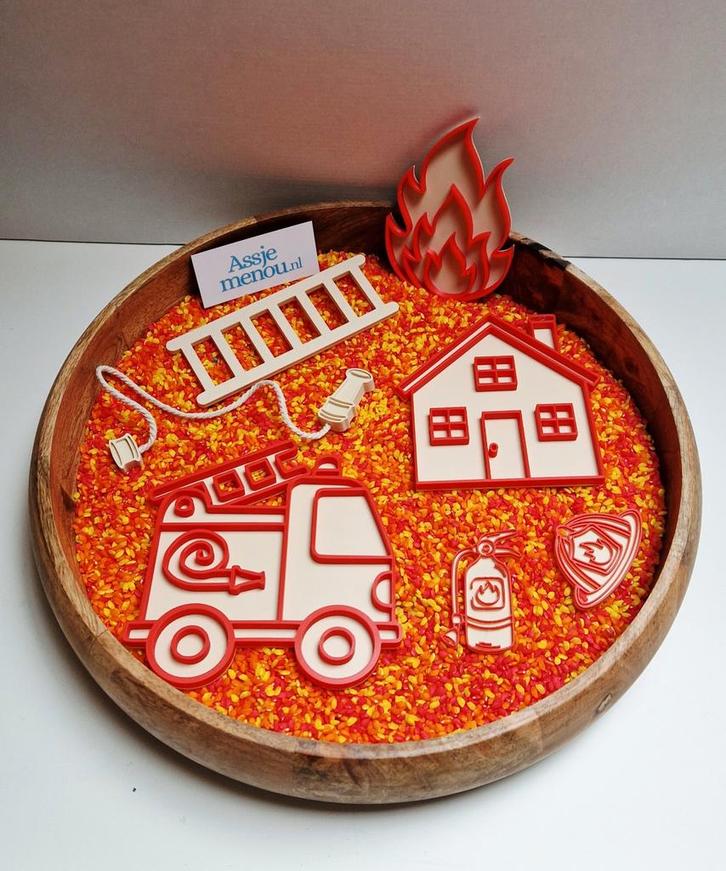 Brandweer vormen voor in de sensorische speelbak, Kinderen en Baby's, Speelgoed | Educatief en Creatief, Nieuw, Ophalen of Verzenden