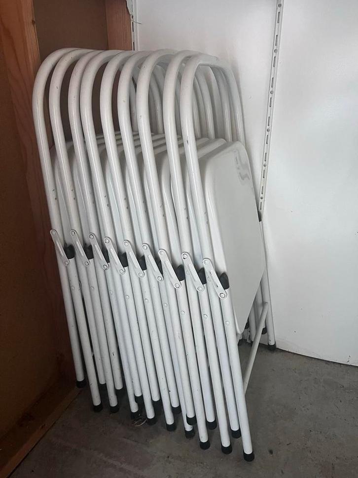 9 Witte Yogastoelen - Perfect voor Yoga Practice, Huis en Inrichting, Stoelen, Gebruikt, Vijf, Zes of meer stoelen, Metaal, Wit
