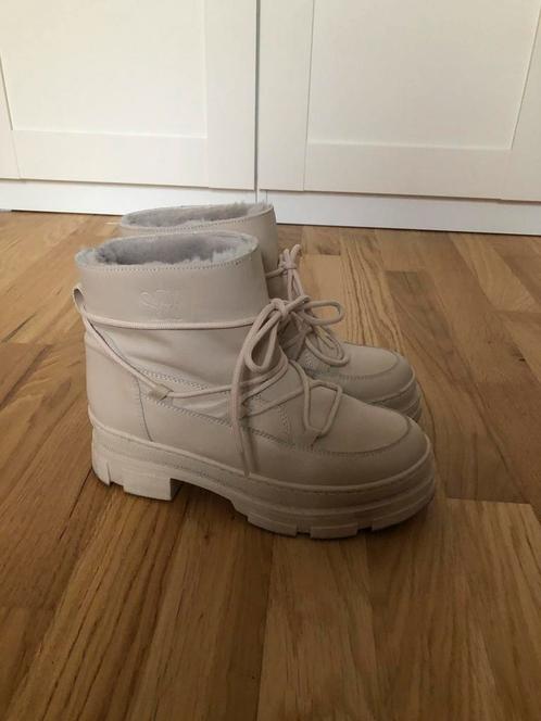 Mis Pepas snowboots enkellaarsjes leer 38 NW:160€ - zgan, Kleding | Dames, Schoenen, Zo goed als nieuw, Zwart, Ophalen of Verzenden