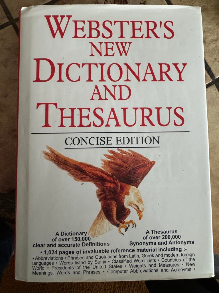 Webster's New Dictionary and Thesaurus - hardcover - English, Boeken, Ophalen of Verzenden