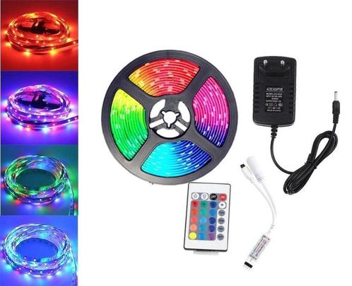 LED Strip Licht 5meter Inclusief Afstandsbediening, Huis en Inrichting, Lampen | Hanglampen, Nieuw, Minder dan 50 cm, Stof, Overige materialen