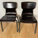 schoolstoeltjes  donkerbruin 4 stuks, Kinderen en Baby's, Kinderkamer | Tafels en Stoelen, Ophalen, Gebruikt, Stoel(en)