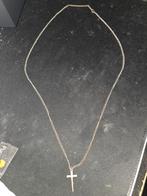 Vintage Zilveren Ketting met Kruis - 72cm, Sieraden, Tassen en Uiterlijk, Kettingen, Met hanger, Ophalen of Verzenden, Zo goed als nieuw