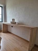 Tafel met wieltjes voor bv over je bed, steigerhout, Ophalen of Verzenden, Zo goed als nieuw, Rechthoekig, 200 cm of meer