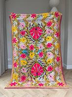prachtige sprei/laken/kleed India Kantha embroided block pri, Geel, Overige typen, Ophalen of Verzenden, Nieuw