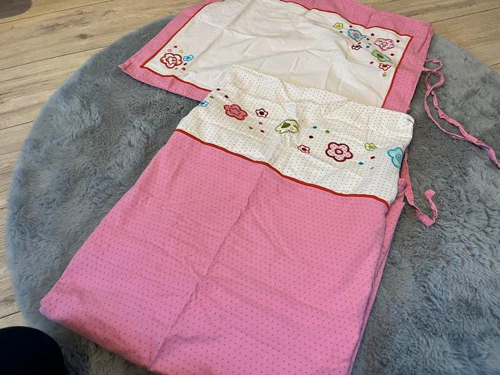 Roze peuter dekbedovertrek met kussensloop, Kinderen en Baby's, Kinderkamer | Beddengoed, Zo goed als nieuw, Dekbedovertrek, Roze