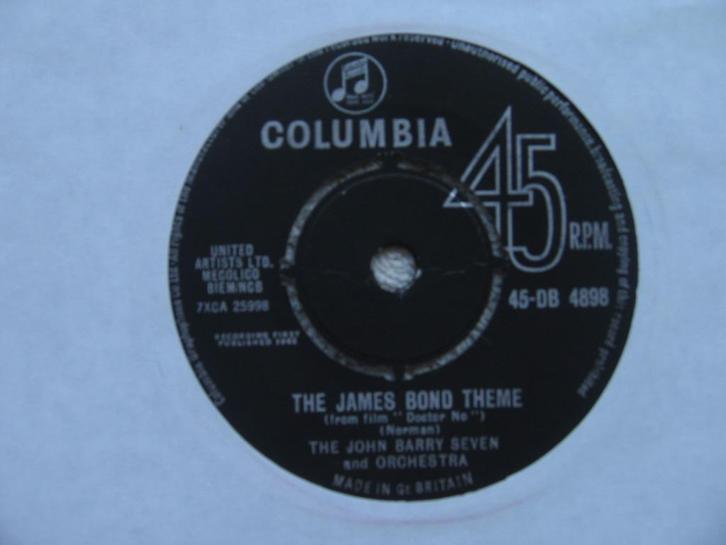 James Bond singles (1962 -1989), Cd's en Dvd's, Vinyl Singles, Gebruikt, Single, Filmmuziek en Soundtracks, 7 inch, Ophalen