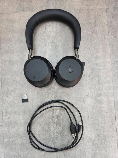 Jabra Evolve2 75 - met receiver- USB-A - Compleet top staat, Computers en Software, Headsets, Zo goed als nieuw, On-ear, Draadloos