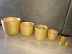 Gouden Bloempotten Set - Mica Decorations, Huis en Inrichting, Kamerplanten, Ophalen of Verzenden, Halfschaduw