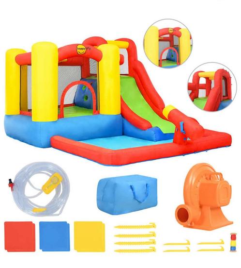 Happy Hop springkussen, glijbaan,waterpartij splinternieuw!, Kinderen en Baby's, Speelgoed | Buiten | Opblaasfiguren, Nieuw, Ophalen of Verzenden