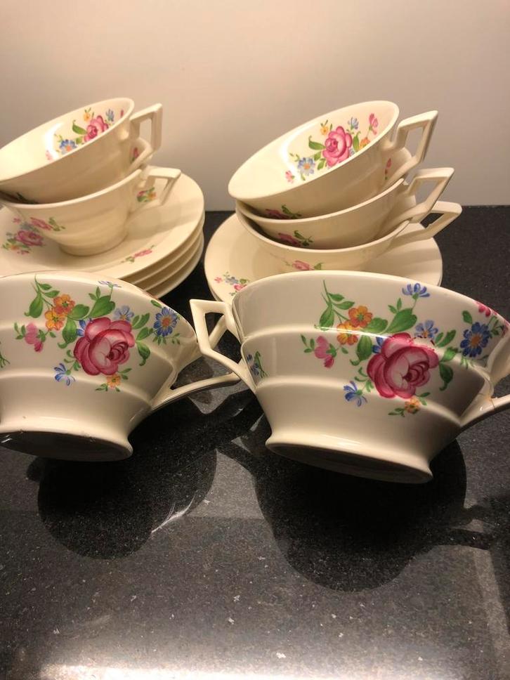 Mosa kop en schotels, Antiek en Kunst, Antiek | Servies compleet, Ophalen of Verzenden