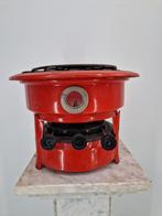 Vintage Petroleum Kooktoestel | Rood Emaille | 3-Pits, Gebruikt, Onbekend, Ophalen of Verzenden, Onbekend