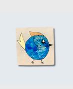 Handbeschilderd tegeltje 'Bluebird', Ophalen of Verzenden
