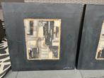 Schilderij 2x 60x60, Huis en Inrichting, Ophalen, Zo goed als nieuw, Hout, 50 tot 75 cm