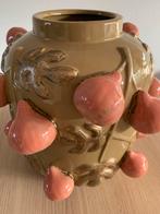 Decoratieve vaas peren oker, Huis en Inrichting, Woonaccessoires | Vazen, Ophalen, Overige kleuren, Aardewerk of Porselein, Zo goed als nieuw