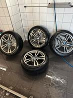 Smal breedset BMW 330e F30 velgen met conti banden+ sensoren, Ophalen, 18 inch, Gebruikt, 255 mm