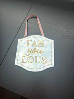 Decoratief bordje "Fabulous" spiegeltje, Ophalen of Verzenden, Zo goed als nieuw