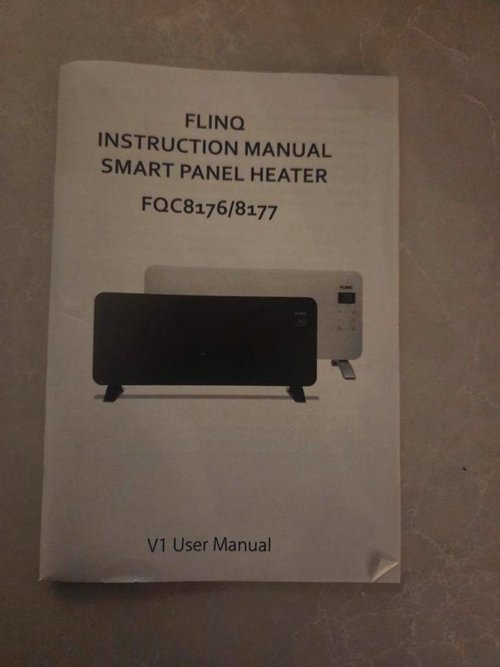 FlinQ Smart Panel Heater - Zo goed als nieuw, Huis en Inrichting, Kachels, Zo goed als nieuw, Hangend, Overige soorten, Elektrisch