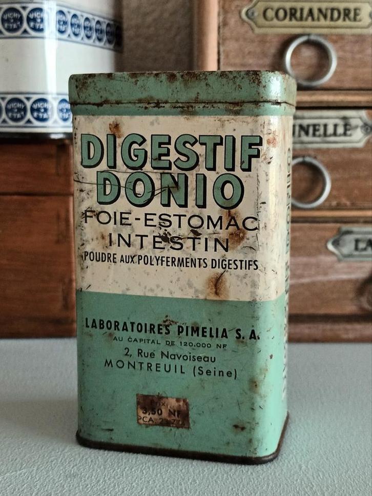 Vintage Digestif Donio Blikken Doos, Verzamelen, Blikken, Gebruikt, Overige, Ophalen of Verzenden