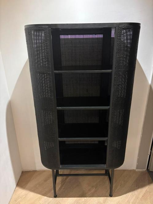 Webbing kast Julius zwart, Huis en Inrichting, Kasten | Wandmeubels, 150 tot 200 cm, Minder dan 150 cm, 25 tot 50 cm, Met plank(en)