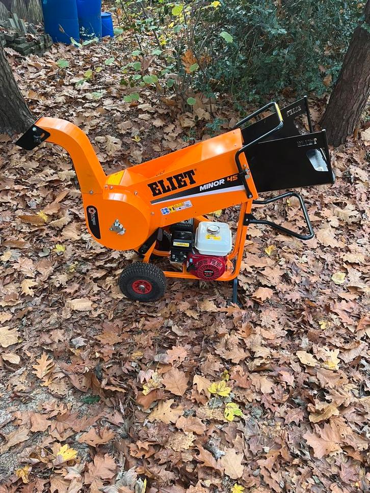 Eliet hakslaar minor S4 messen geslepen, Tuin en Terras, Hakselaars, Zo goed als nieuw, Benzine, Ophalen