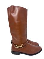 BURBERRY Cognac bruin leren laarzen  Maat 37,5, Hoge laarzen, Bruin, Ophalen of Verzenden, Zo goed als nieuw