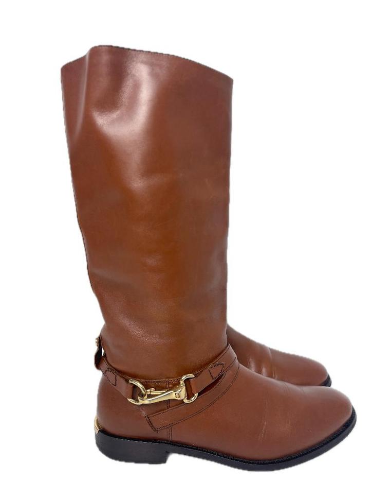 BURBERRY Cognac bruin leren laarzen  Maat 37,5, Kleding | Dames, Schoenen, Zo goed als nieuw, Hoge laarzen, Bruin, Ophalen of Verzenden