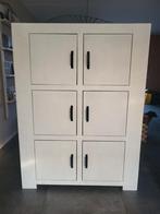 Whitewash Eiken Buffetkast - Zware Kwaliteit, Ophalen, 100 tot 150 cm, Eikenhout, Landelijk