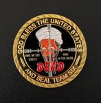 US Navy Seal team six coin, Ophalen of Verzenden, Marine, Amerika, Embleem of Badge