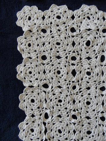 4x gehaakt kleedje - witte katoen beschikbaar voor biedingen